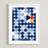 "Spot Mickey" - Art Print in Pool by Anna Joseph - Framed