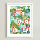 "Hundred Paper Woods" - Art Print in Forest by Sarah Knight - Framed