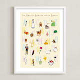 "The ABCs of Disney's Beauty and the Beast" - Art Print in Candlewax by Christie Kelly - Framed