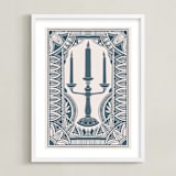 "Lumiere from Disney's Beauty And The Beast" - Art Print in Porcelain by Katharine Watson - Framed