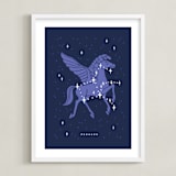 "Disney's Pegasus Stars Are Born" - Art Print in Purple by Rebecca Smith - Framed