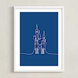 "The Castle from Disney's Cinderella" - Art Print in Midnight by Britt Mills - Framed