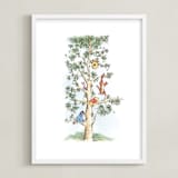 "Disney's Winnie The Pooh Tree" - Art Print in Green by Emma Adams - Framed