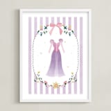 "Disney Princess Rapunzel Dress-Up" - Art Print in Lilac by Kamala Nahas - Framed