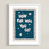 "Disney's Moana Wayfarer 1" - Art Print in Ocean by Kamala Nahas - Framed