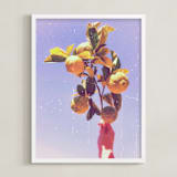 "Lemon Dreaming" - Art Print in Melbourne Periwinkle by Jiny He - Framed