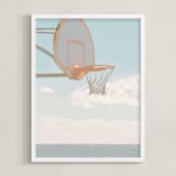 "Hit Me With Your Best Shot" - Art Print in Beachy Blue by Summer Strauch - Framed