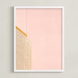 "A Balanced Arch II" - Art Print in Creamy Pink by Lisa Sundin - Framed