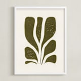 "Growth II" - Art Print in Olive Green by Alisa Galitsyna - Framed