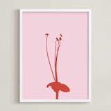 "Flower II" - Art Print in Blush by letterfix - Framed