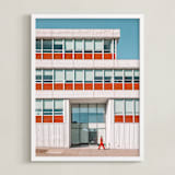 "strolling" - Art Print in Mid Century Rust by Alicia Abla - Framed