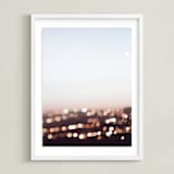 "Warm Evening II" - Art Print in City Sky by Caroline Mint - Framed