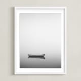 "Solitude In Fog II" - Art Print in Grey Sea by Jennifer Morrow - Framed