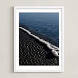 "Negative Space: Shoreline II" - Art Print in Slate by Jessica C Nugent - Framed