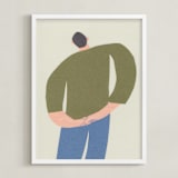 "Stretch 2" - Art Print in Olive by Elliot Stokes - Framed