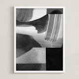 "Construct 33" - Art Print in Black & White by Ashleigh Ninos - Framed