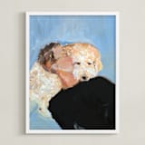 "Recharge" - Art Print in Blue by Mary Ketch - Framed