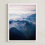 "below" - Art Print in Mist by Olivia Kanaley Inman - Framed
