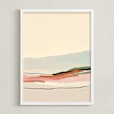 "Marine Layer" - Art Print in Cream by Caryn Owen - Framed