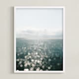 "Pamlico Sparkle" - Art Print in Blue Gray by ALICIA BOCK - Framed