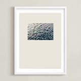 "Sand and Sea 2" - Art Print in Deep Sea Blue by Shawna Urban - Framed