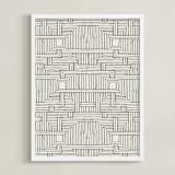 "Weaving Doodle" - Art Print in Espresso by Katie Zimpel - Framed