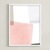 "Settling 1" - Art Print in Blush by Francesca Iannaccone - Framed
