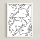 "Cloud Formations 2" - Art Print in Ink by Harrison Tenzer - Framed