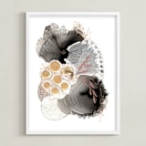 "The World Is Your Oyster" - Art Print in Black Onyx by Maggie Ramirez Burns - Framed