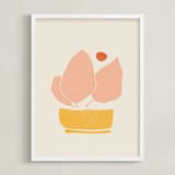 "Nana" - Art Print in Coral by Alex Roda - Framed