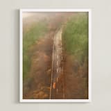 "Slow pace" - Art Print in autumn green by Van Tsao - Framed