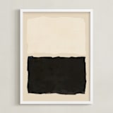 "Good Morning. Good Night." - Art Print in Tan by Dawn Smith - Framed