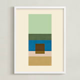 "Horizon" - Art Print in Moss by Baumbirdy - Framed