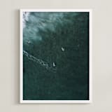 "Ride II" - Art Print in Teal by Shari Margolin - Framed