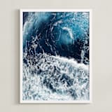 "Rolling Out II" - Art Print in Ultramarine by Carole Crohan - CaroleeXpressions - Framed