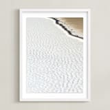 "Negative Space: Shoreline I" - Art Print in Ivory Desert by Jessica C Nugent - Framed