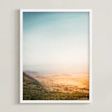 "Great Rift Valley I" - Art Print in Teal and Orange by David Michuki - Framed