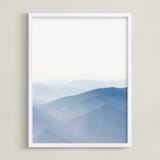 "High Above the Mountains" - Art Print in Cloudy Mist by Jacquelyn Sloane Siklos - Framed