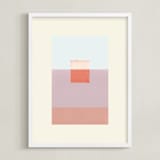 "Pastel Shade" - Art Print in Cloud by Baumbirdy - Framed
