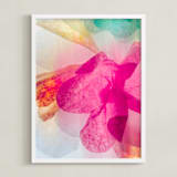 "A Floral Dream II" - Art Print in Fuchsia by Karen Kardatzke - Framed