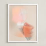 "Spring is in the Air" - Art Print in Peach by Lisa Sundin - Framed
