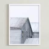 "Nordic Frost" - Art Print in Nordic Blue by Lisa Sundin - Framed