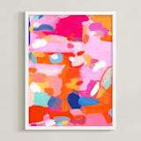"Orange Rush" - Art Print in orange by Lisa McLean - Framed