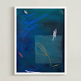 "BAIT & SWITCH" - Art Print in Lapis Lazuli by Keren Toledano - Framed