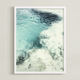 "Blue Monday" - Art Print in Tulum Gulf Aqua by Studio Singhi - Framed