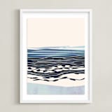 "Seascape I" - Art Print in marine by Tatjana Koraksic - Framed