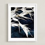 "Midnight Nature I" - Art Print in Deep Blue by Tanya Lee Design - Framed