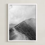 "Mighty Mount Bromo" - Art Print in Black & White by Marianne Brouwer - Framed