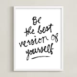 "Best Version" - Art Print in Black by Kelly Nasuta - Framed