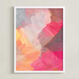 "Valley" - Art Print in Watermelon by Hooray Creative - Framed